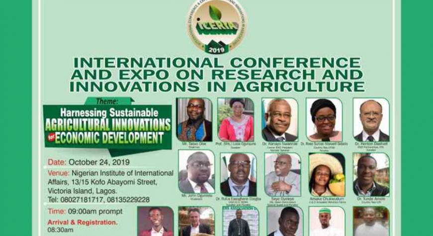 International Conference and Expo on Research and Innovation in Agriculture (ICERIA) 2019
